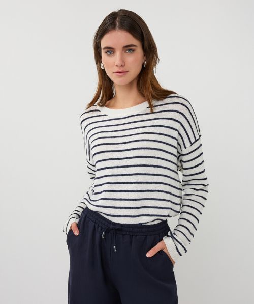 Sweater striped slub
