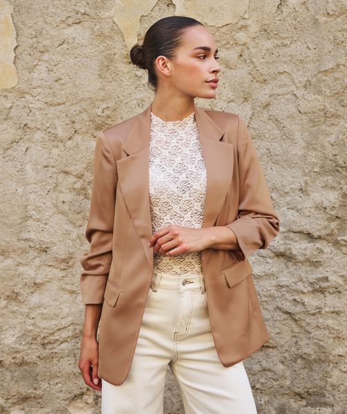 Blazer 3/4 sleeve crêpe
