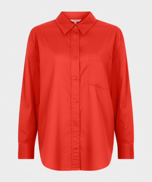 Blouse long cotton poplin