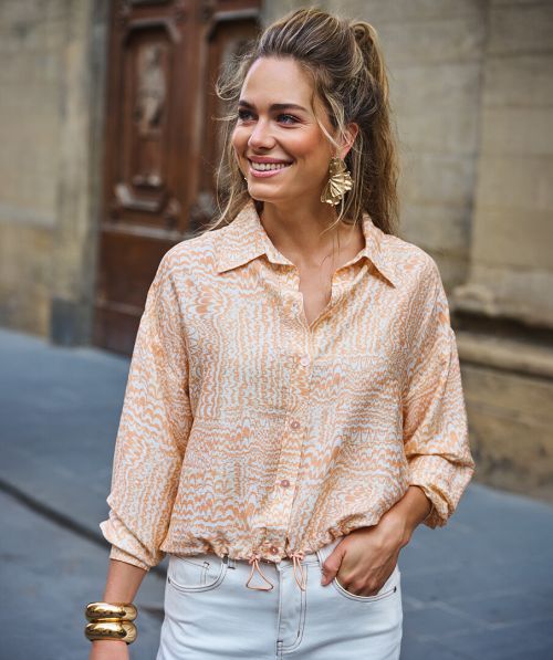 Blouse elastic bottom Waves