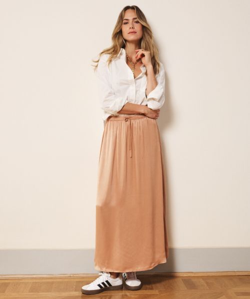 Skirt long satin