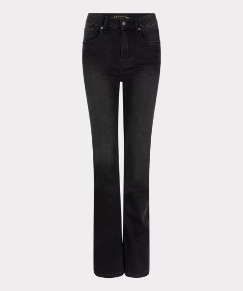 Trousers flair black denim