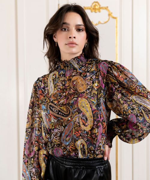 Blouse smock paisley party