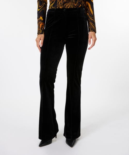 Trousers flair velours