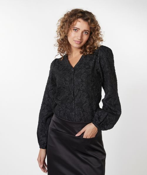 Blouse flower jacquard
