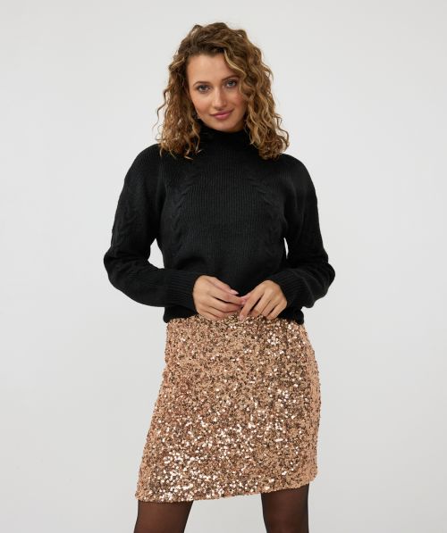 EsQualo Sweater oblique cable