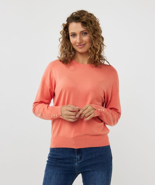 EsQualo Sweater R-neck basic knit