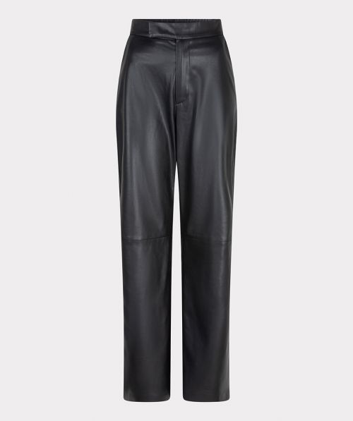 EsQualo Trouser wide vegan leather