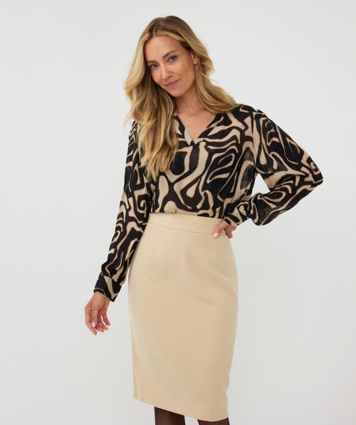 EsQualo Blouse V-neck Harmony