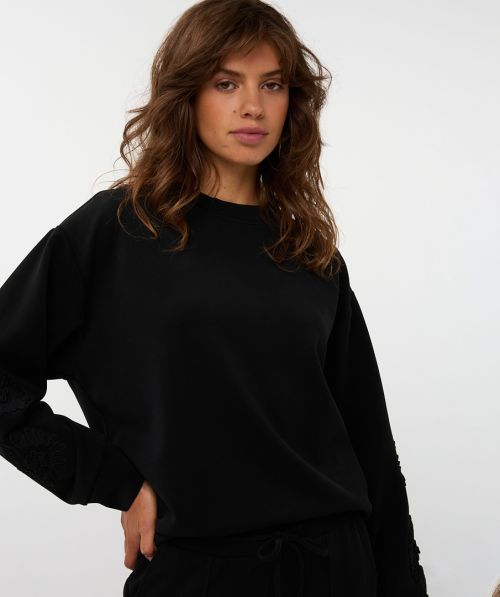 EsQualo Sweater tape embroidery modal