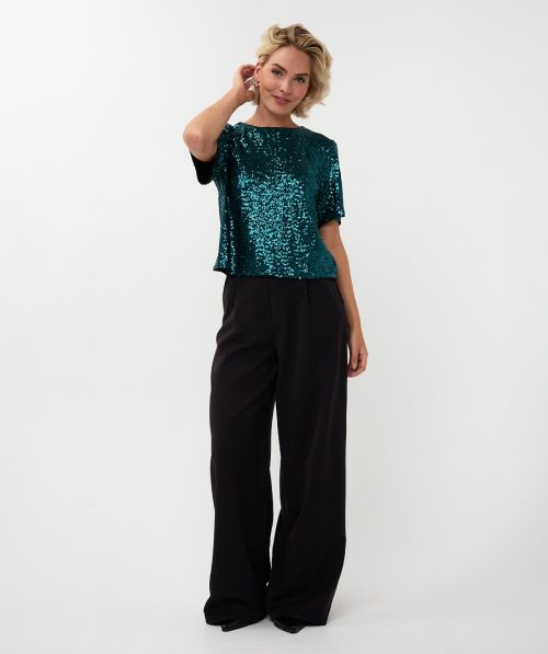 EsQualo Top short sequins