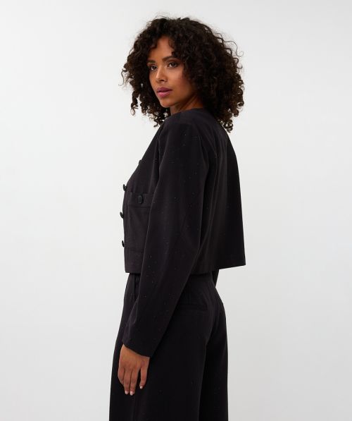 EsQualo Blazer twill cropped studs