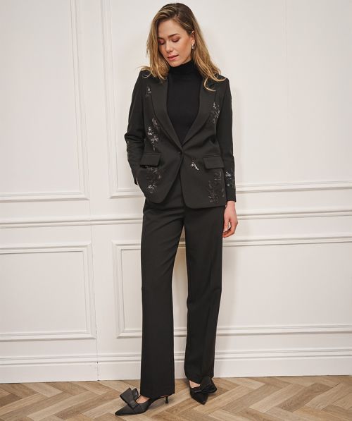 EsQualo Trousers wide basic city