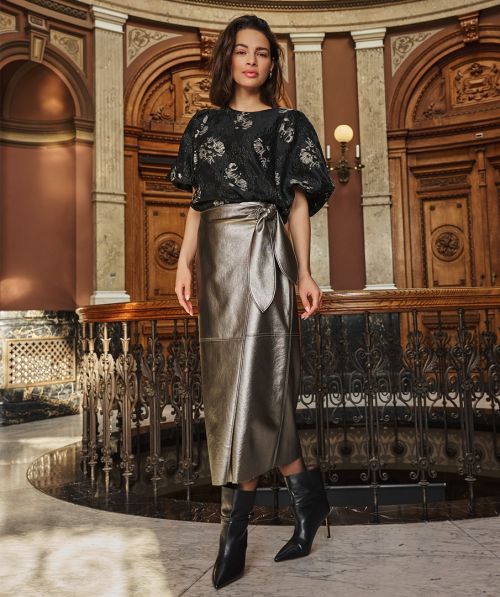 EsQualo Skirt PU belted