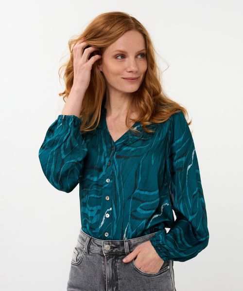 EsQualo Blouse Crystal Waves