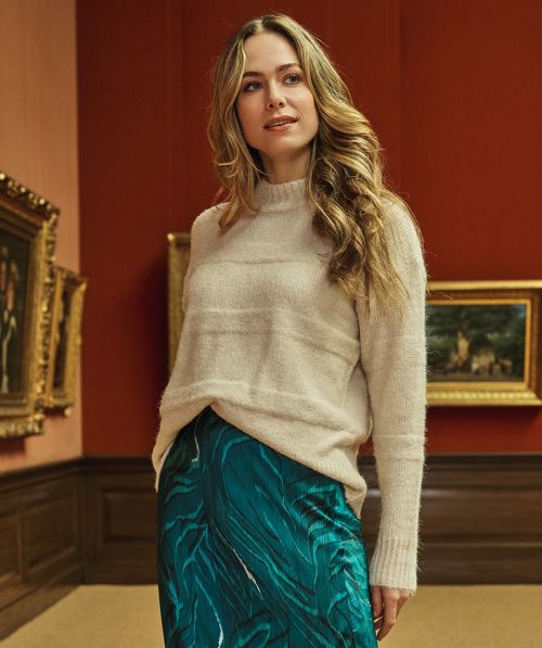 EsQualo Sweater horizontal 3D stripe