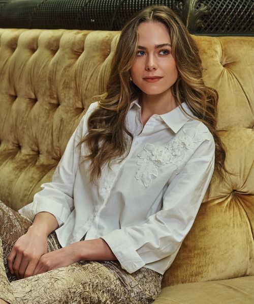 EsQualo Blouse small flower patch