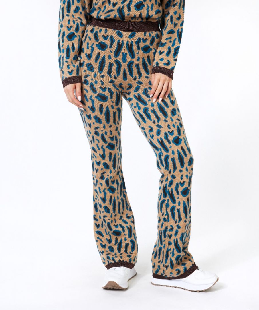 EsQualo Sweater leopard jacquard