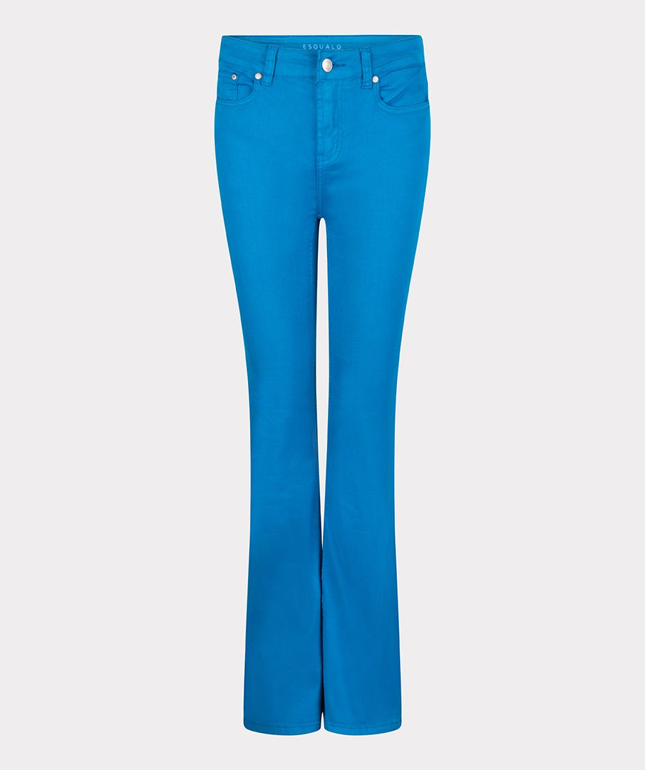 Trousers colored denim flair