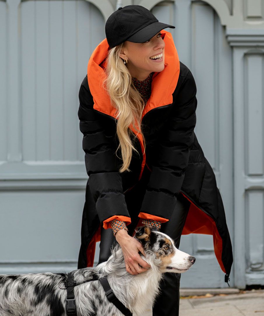Coat long quilted