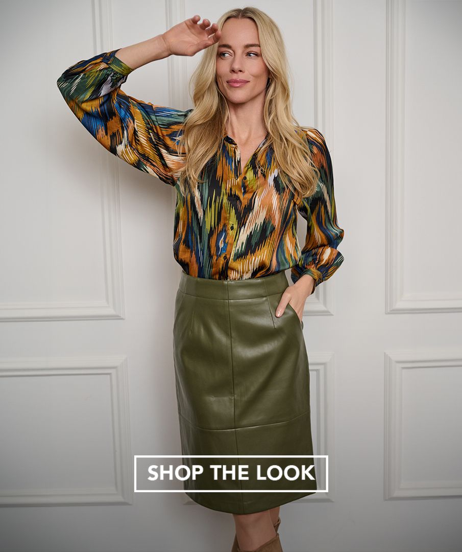 EsQualo Skirt pencil vegan leather