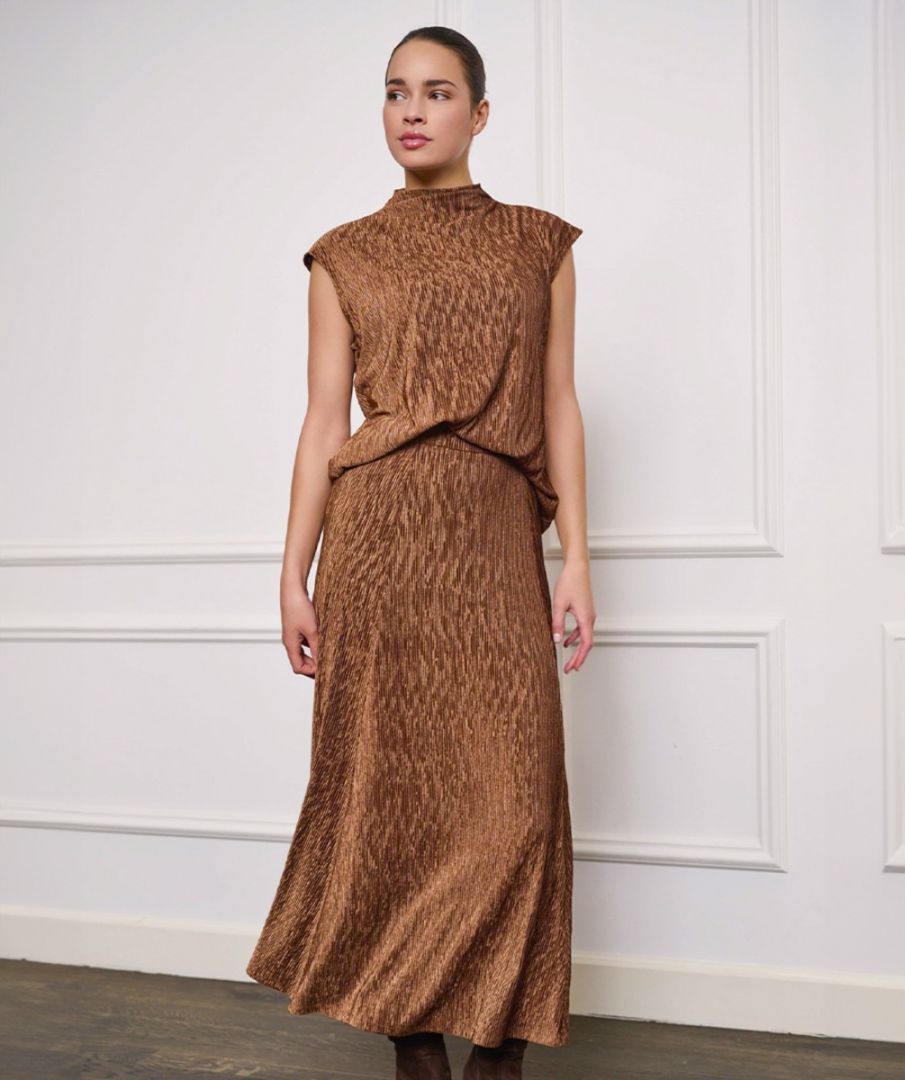 Skirt crinkled velours