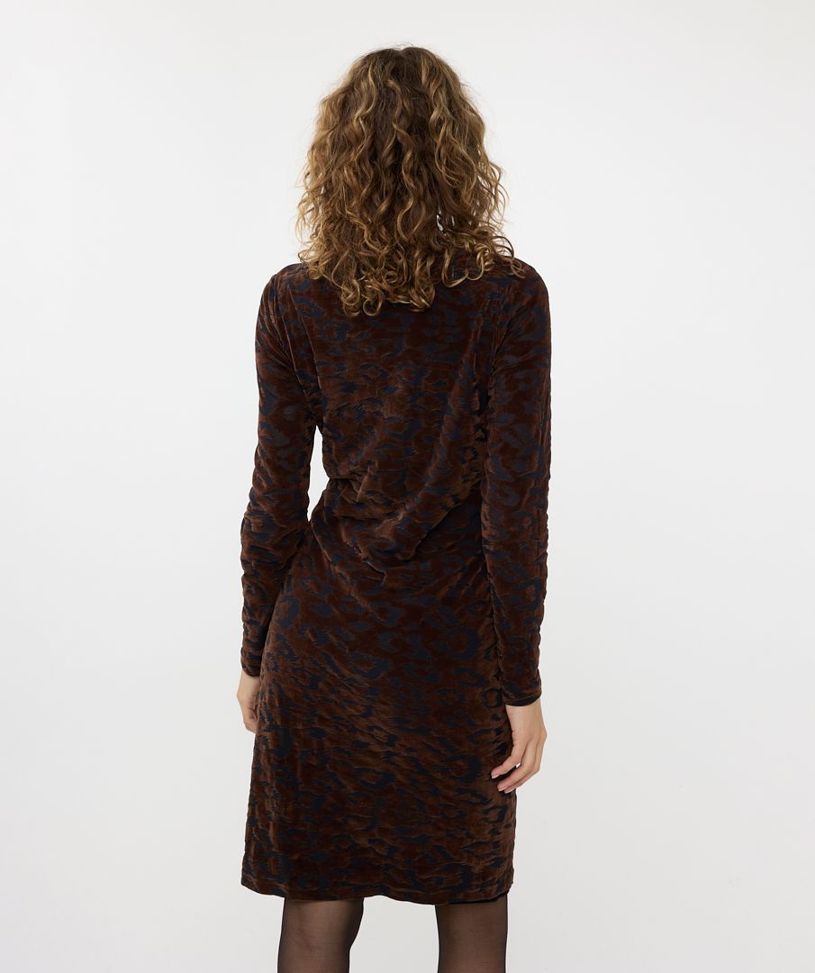 EsQualo Dress velvet leopard