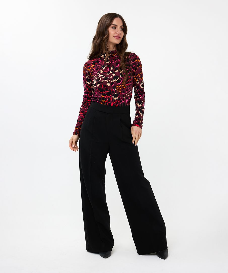 Trousers high waist wide city