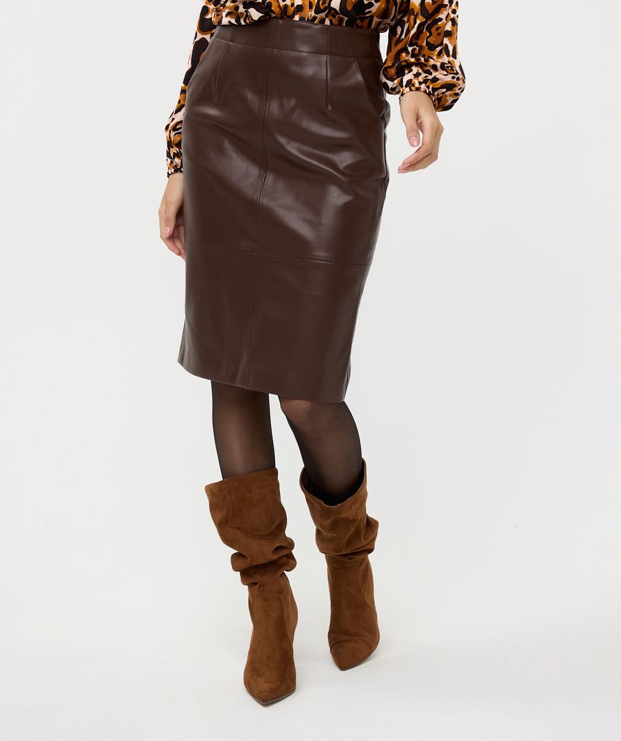 EsQualo Skirt pencil vegan leather