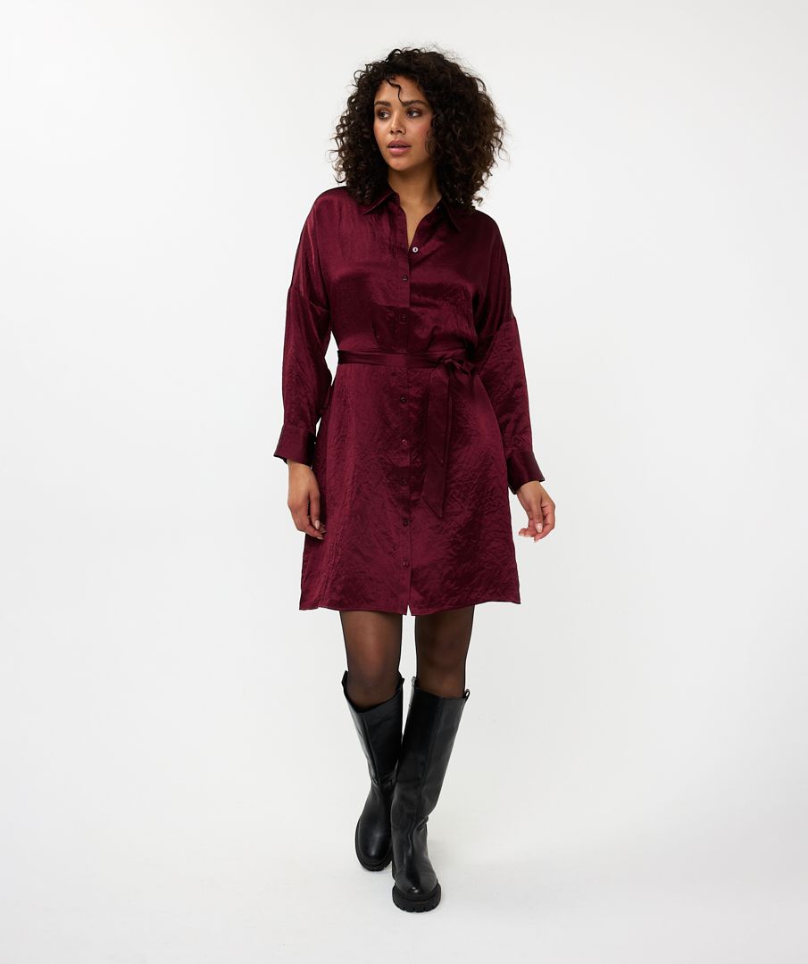 Crushed satin dress hot sale