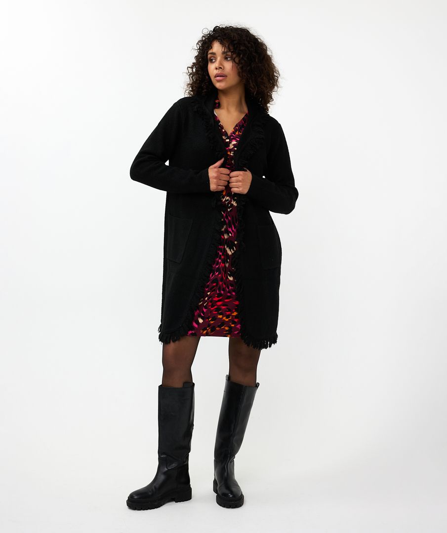 Cardigan long fringes