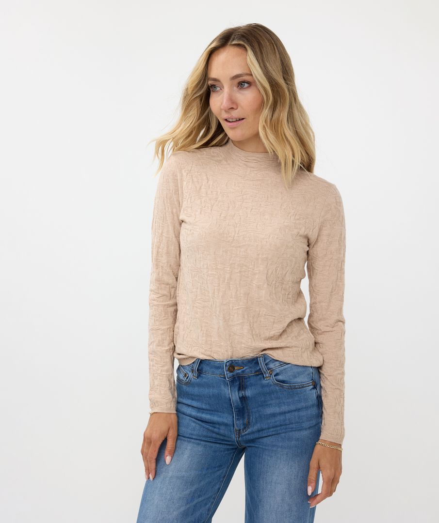 Sweater solid jacquard