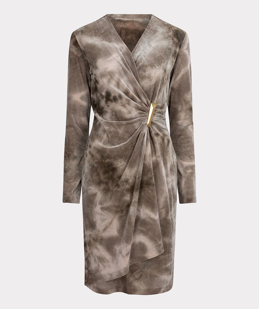 Grey velvet wrap dress shop