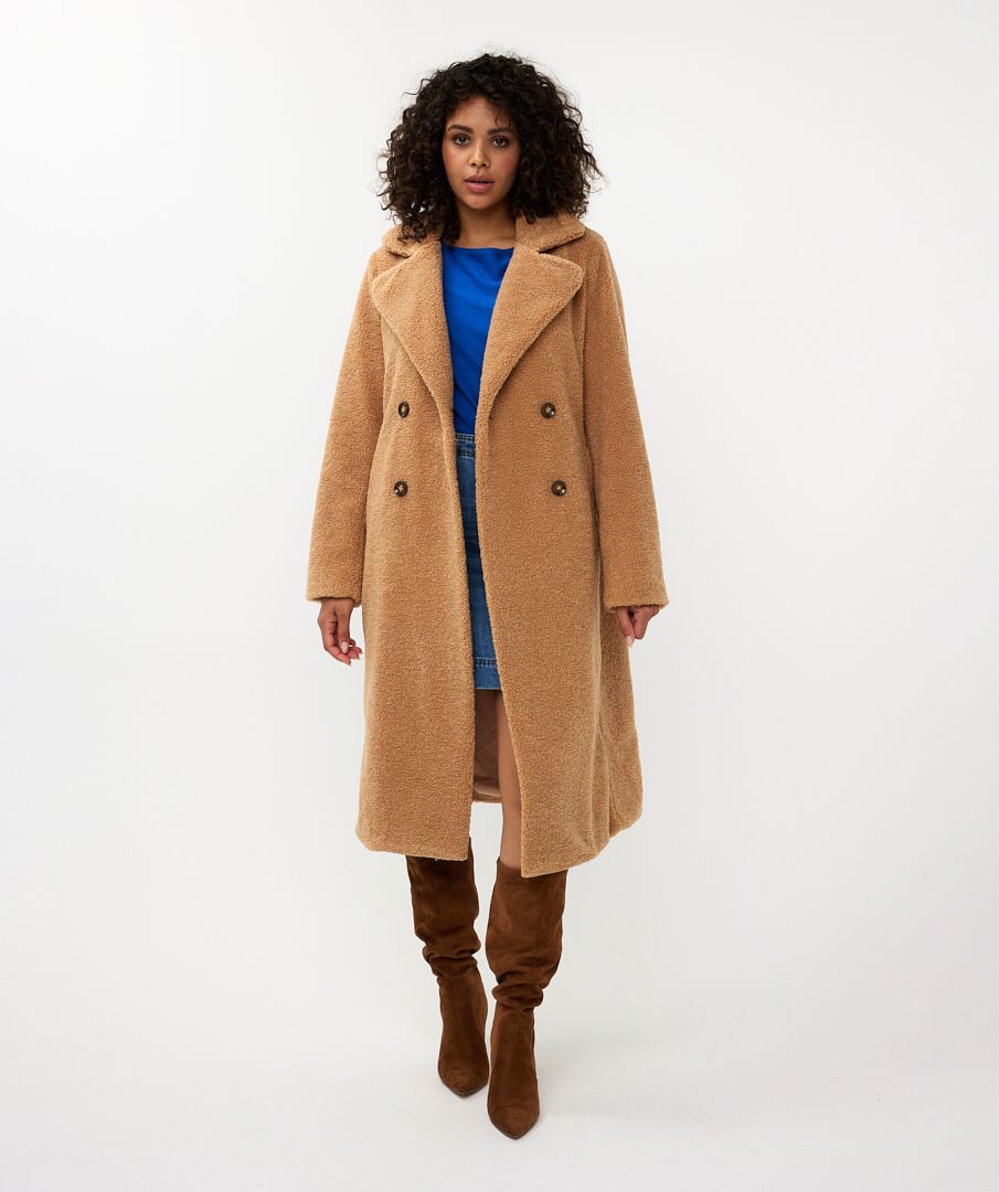 Coat long boucle