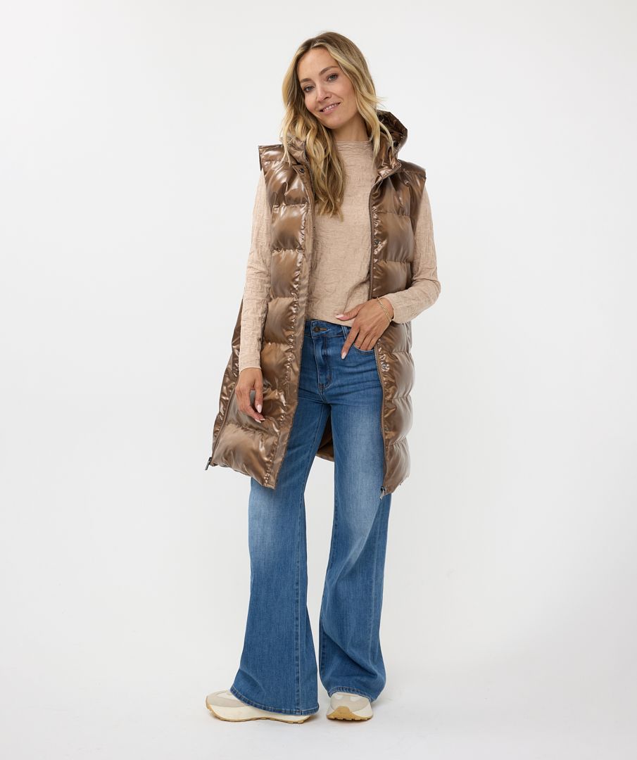 Bodywarmer long hood