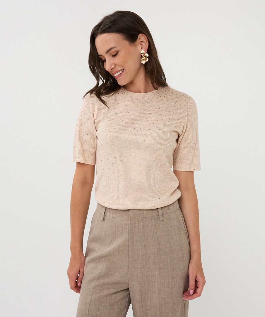 Top rib s/slve studs