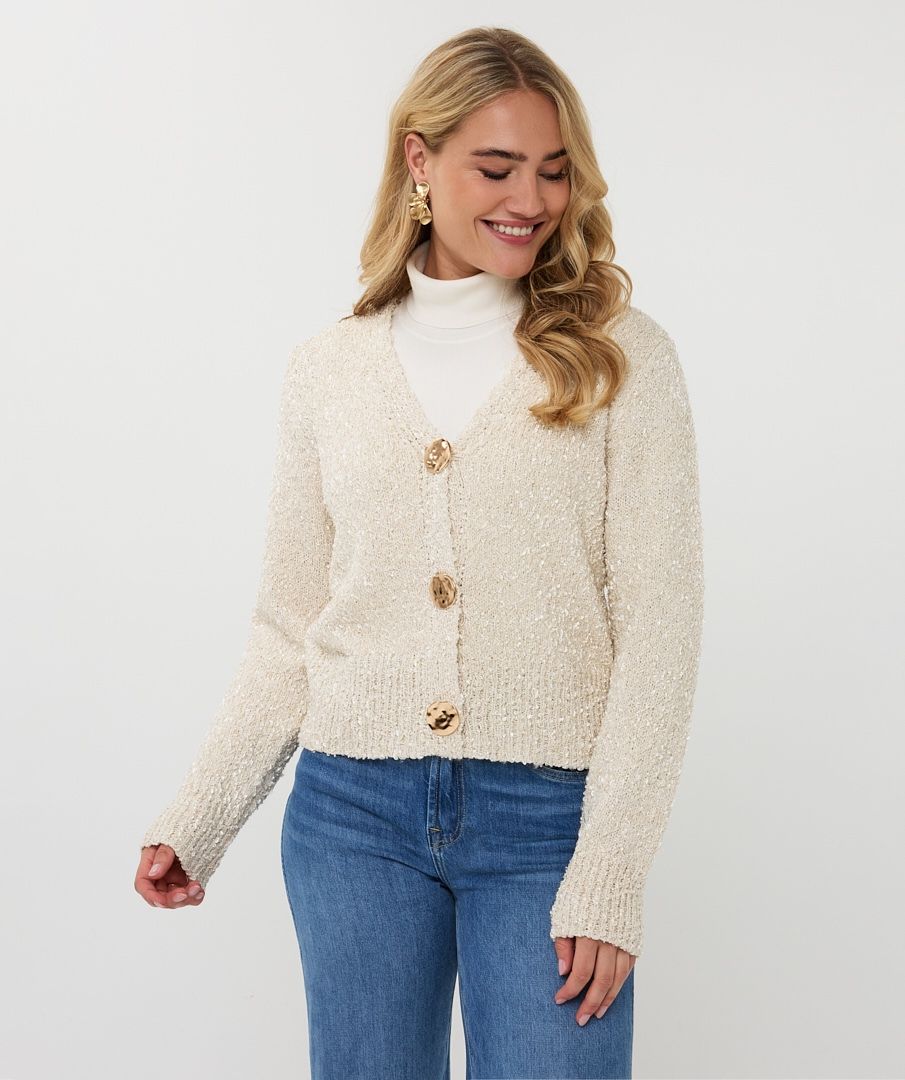 Cardigan fancy button