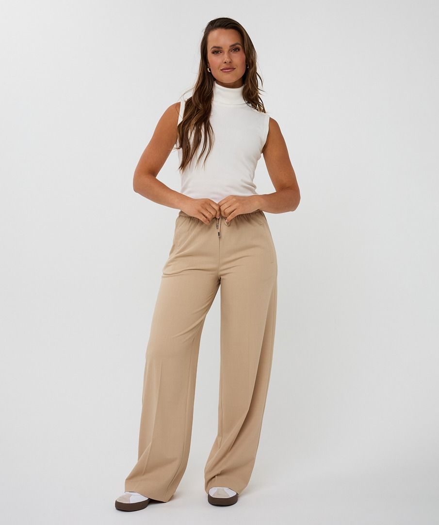 Trousers drawstring melange