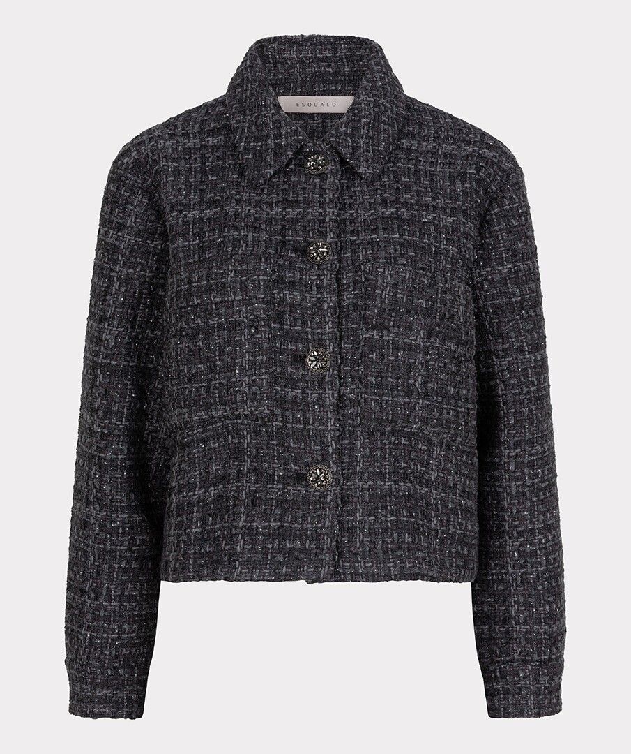 Jacket tweed fancy buttons