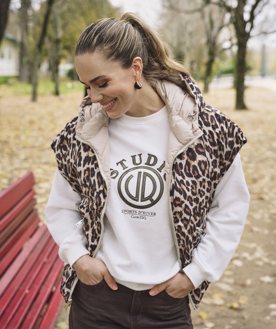 Poncho leopard reversible