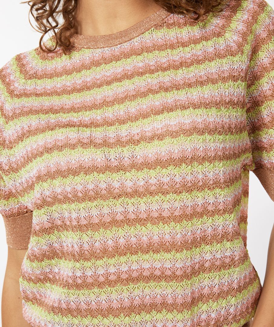 EsQualo Sweater lurex zigzag