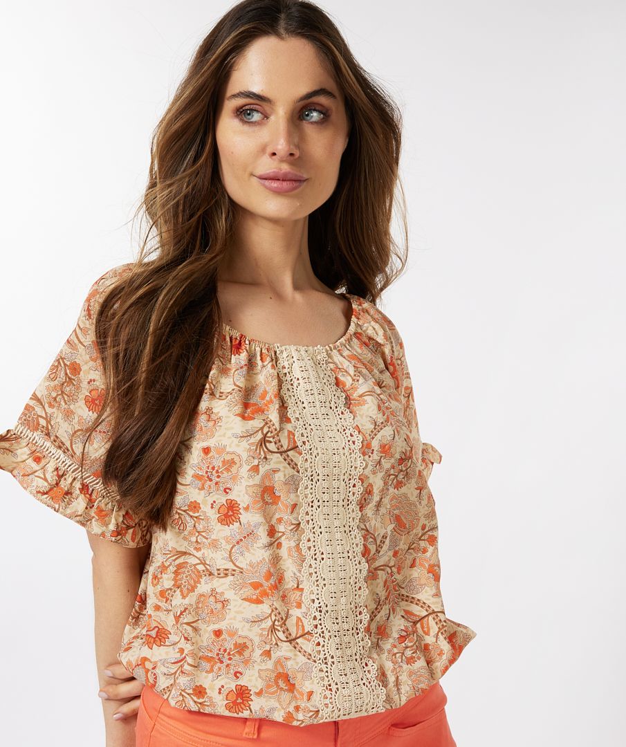 Blouse lace touch of sun