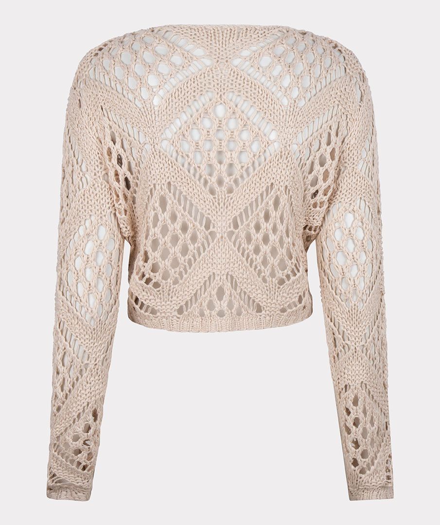 White crochet bolero top