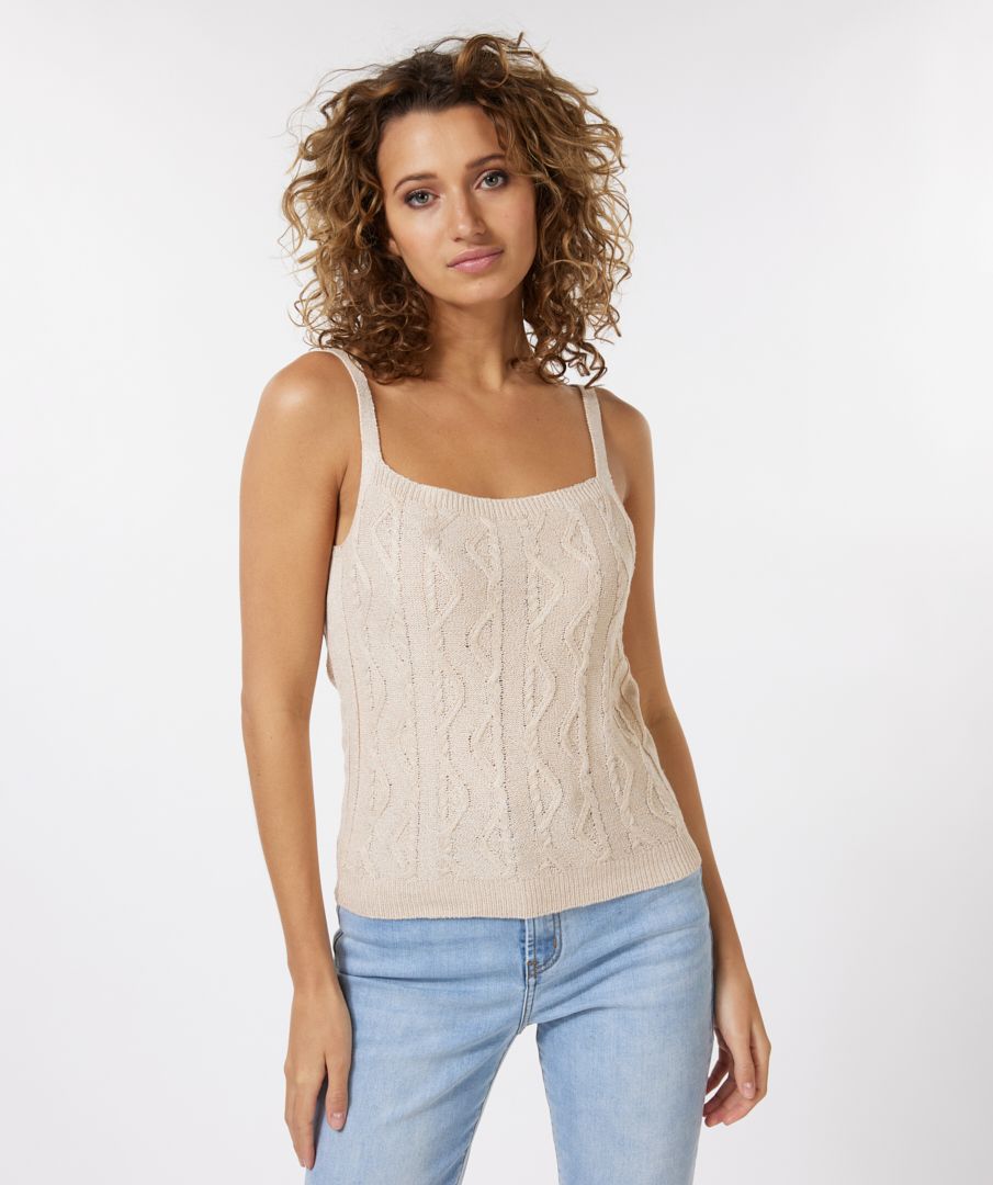 Camisole cable lurex