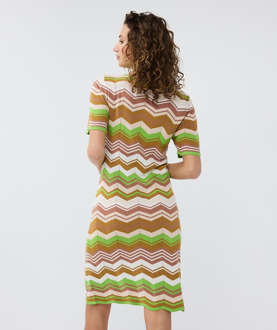 chinese dress ladies Women Size 42 ( 6 US) M Missoni Black, Turquoise, Red, Green Zig Zag Dress main image 1