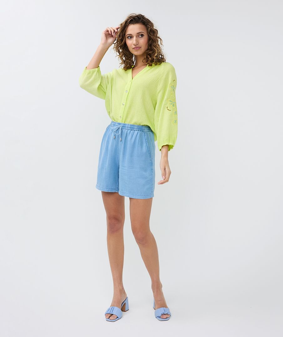 FINAL SALE PENNIE PINK SEERSUCKER BLOUSE - ESQUALO SP2314032