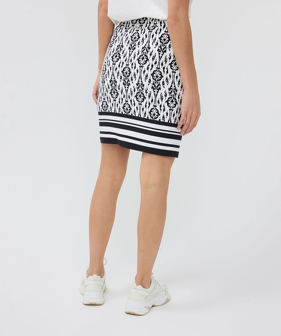 Skirt Sporty Clouded PU in Taupe - EsQualo F2511520