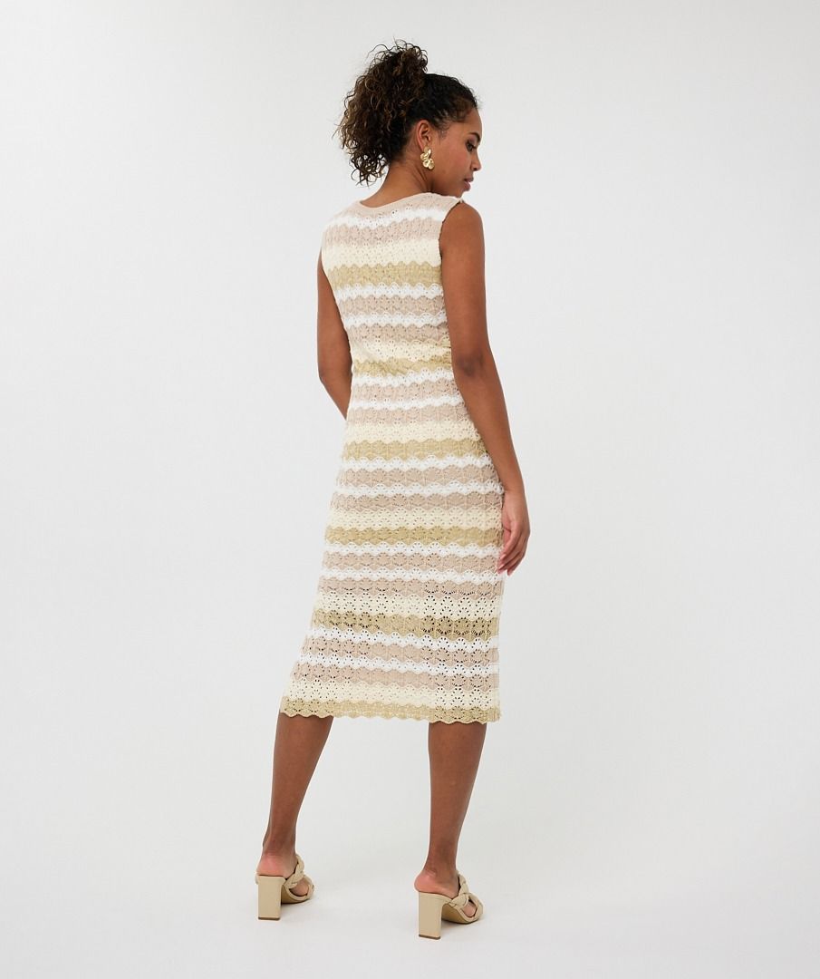 EsQualo Dress ajour stripe knit