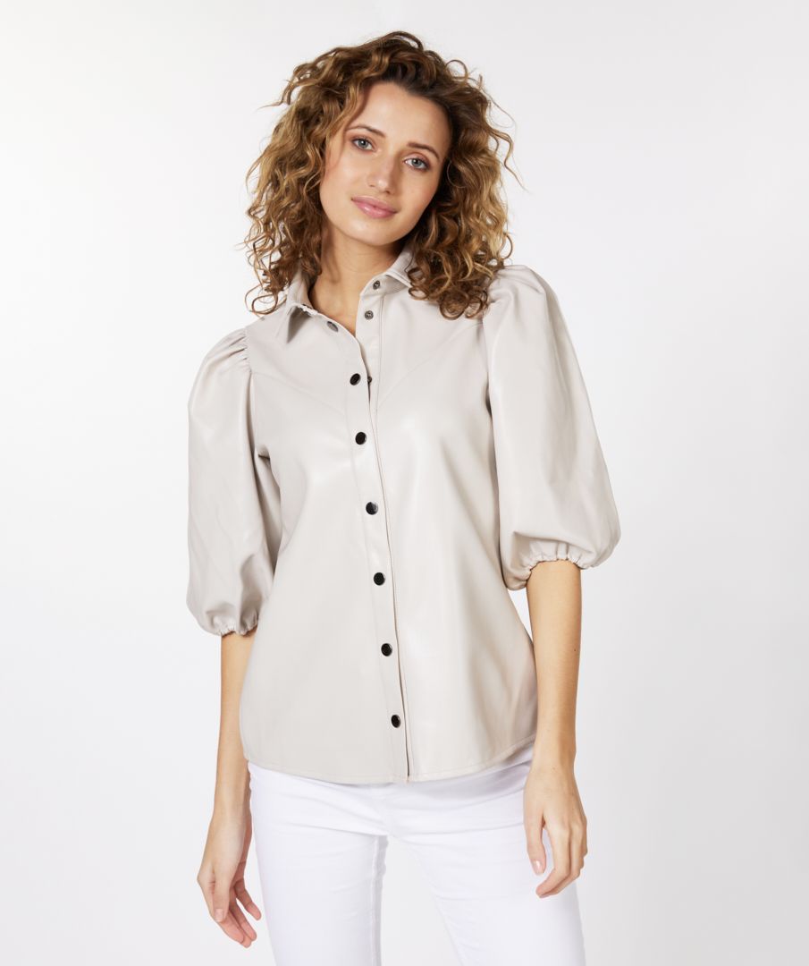 Blouse puffed shoulder