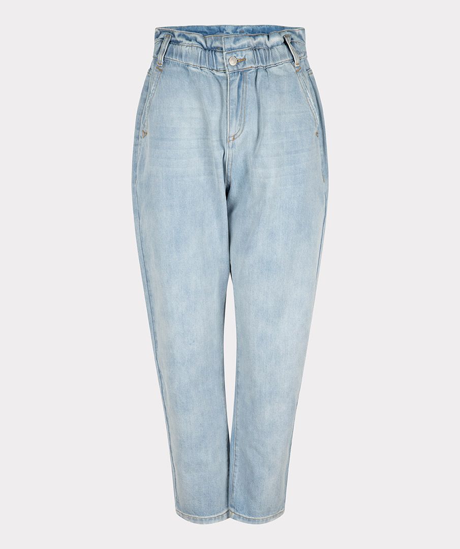 【MODIMOOD】SIDE PINTUCK WASHING DENIM VMWIEN Mid rise Wide Leg Fit Jeans | Light Blue | Vero Moda®